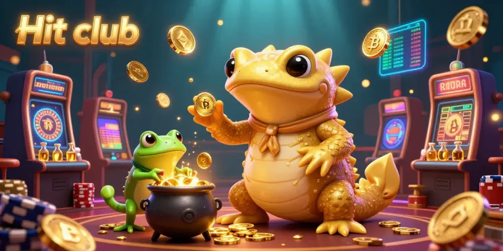 Hit club showcases a magical 3D casino scene with vibrant characters and gaming elements thrilling players.
