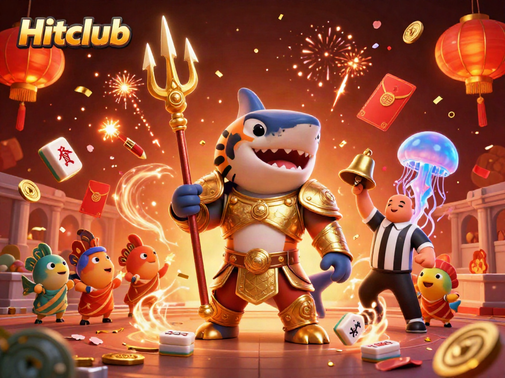 Experience Hitclub with a fierce tiger shark host, vibrant casino elements, and dynamic underwater action.