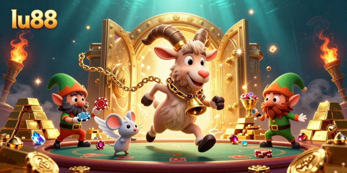 Experience thrilling wins at lu88's live casino with Krampus, an angel mouse, and playful gremlins.
