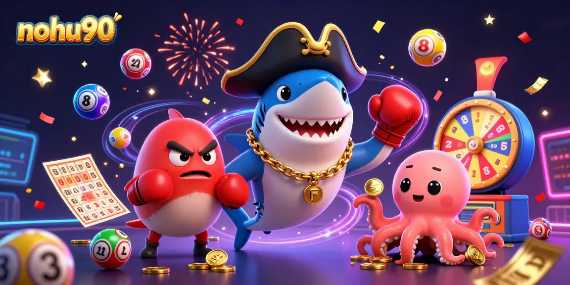 Engage with nohu90's vibrant gaming world featuring entertaining characters and dynamic casino elements.