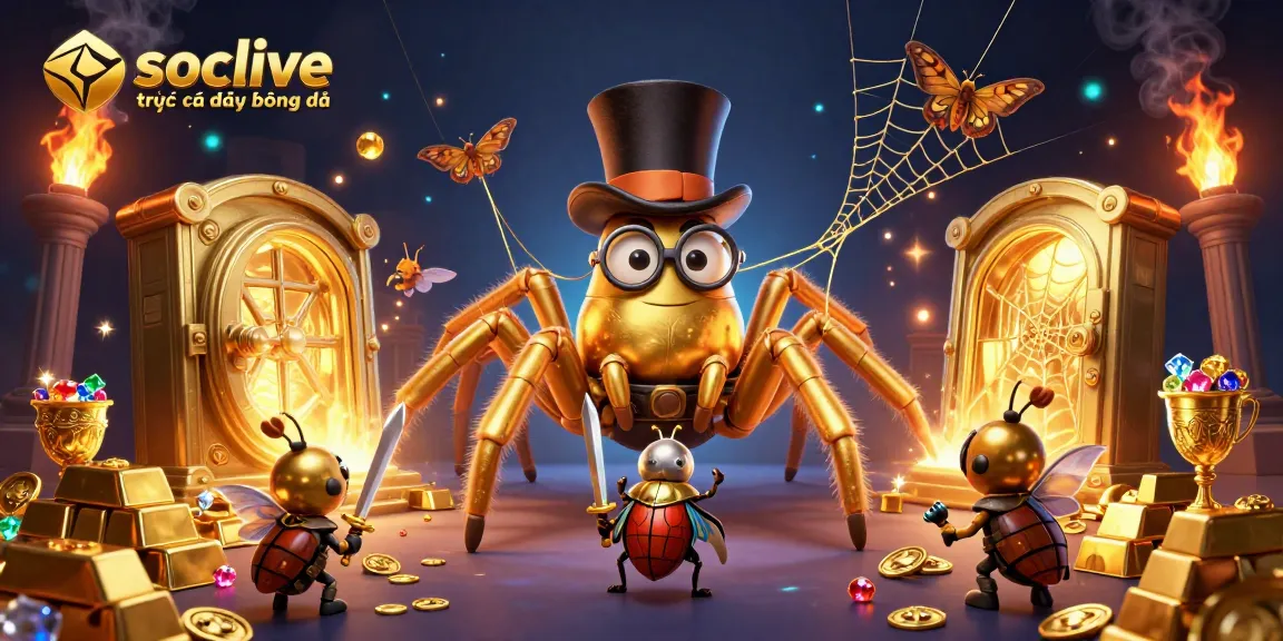 Socolive trực tiếp bóng đá captures the vibrant atmosphere of online sports betting with an engaging cartoon scene.