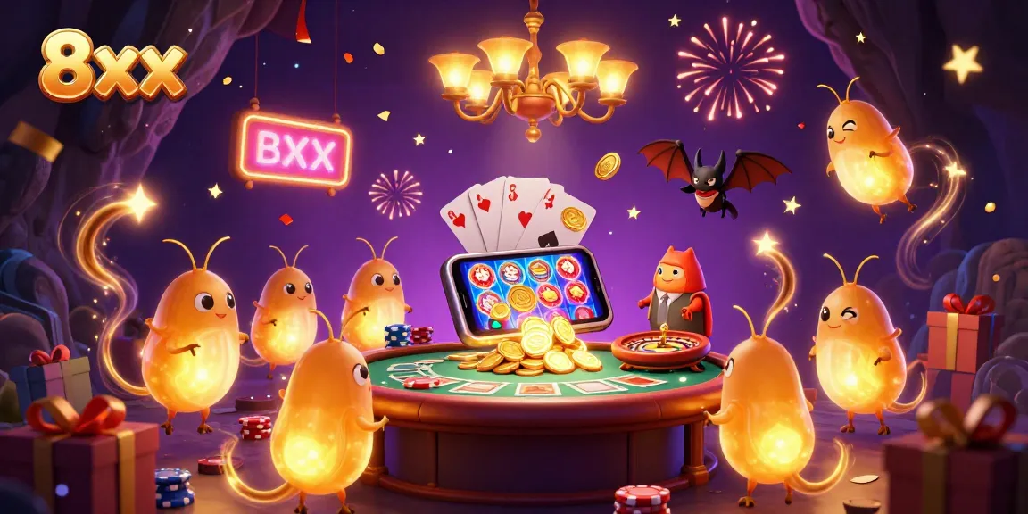 Experience the bright 8xx casino excitement with bioluminescent glowworms at play.