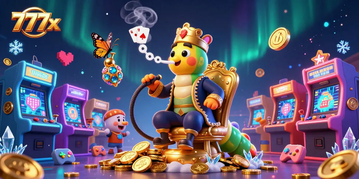 Experience the thrill of 777x gaming with vibrant arcade and mythical casino elements.
