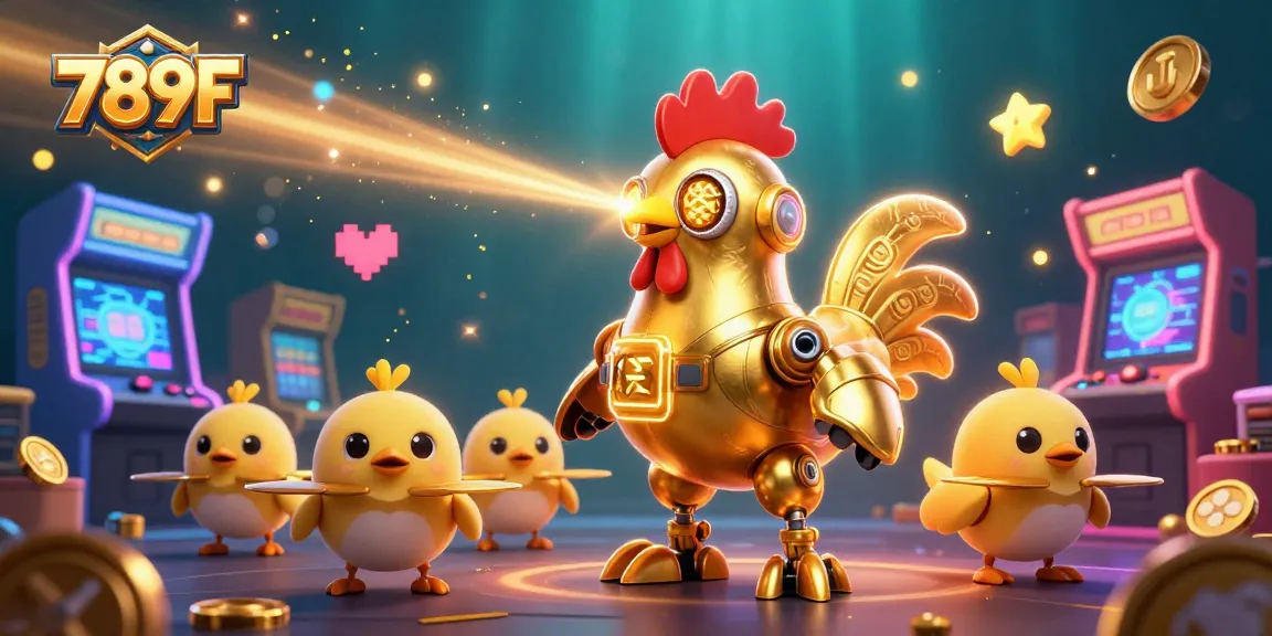 Experience exciting gaming at 789F with vibrant 3D characters and dynamic casino elements.